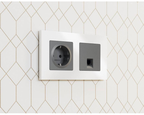 Накладка для розетки RJ-11 или RJ-45 Ambrella Volt Quant AP6620