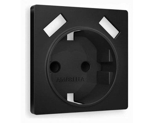 Накладка для розетки с заземлением и со шторками и 2хUSB type A Ambrella Volt Quant AP8090