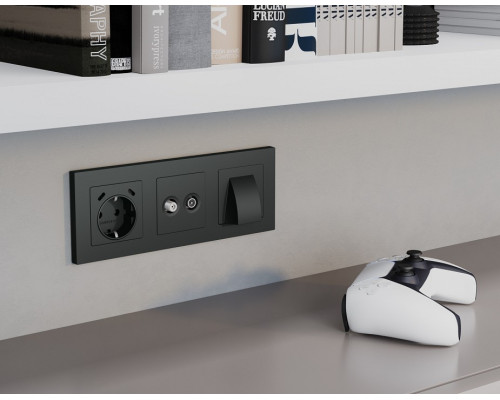 Накладка для розетки для вывода кабеля Ambrella Volt ALFA AP9158