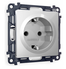 Розетка с заземлением и со шторкой, без рамки Ambrella Volt Quant MA407010