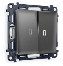 Выключатель двухклавишный с подсветкой без рамки Ambrella Volt Quant MA654010