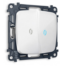 Выключатель проходной двухклавишный с подсветкой без рамки Ambrella Volt MO MO104040