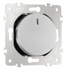 Выключатель перекрестный одноклавишный с подсветкой без рамки Arte Milano 202 202.35-1.silver