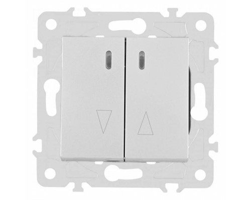 Выключатель для жалюзи с подсветкой без рамки Arte Milano 203 203.39-2.silver