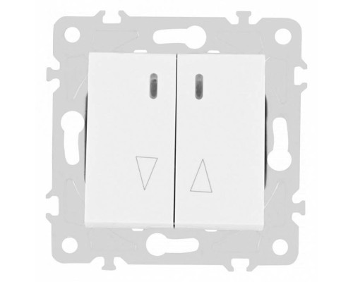 Выключатель для жалюзи с подсветкой без рамки Arte Milano 203 203.39-2.white