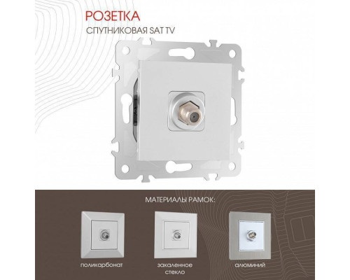 ТВ-розетка без рамки Arte Milano am-203 203.42-1.silver