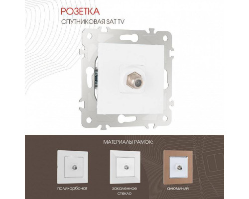 ТВ-розетка без рамки Arte Milano am-203 203.42-1.white