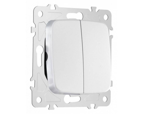 Выключатель двухклавишный без рамки Arte Milano 205 205.30-2.silver