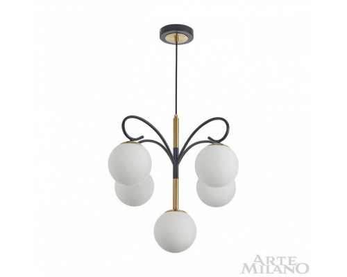 Подвесная люстра Arte Milano Neapolis-73808 5 ламп 273808/4+1 BK/GD