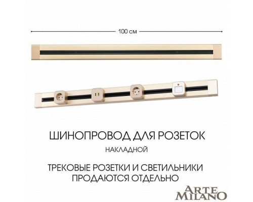 Трек накладной Arte Milano Am-track-sockets 382301TO/100 Gold