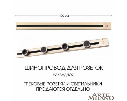 Трек накладной Arte Milano Am-track-sockets 385201TOB/100 Gold