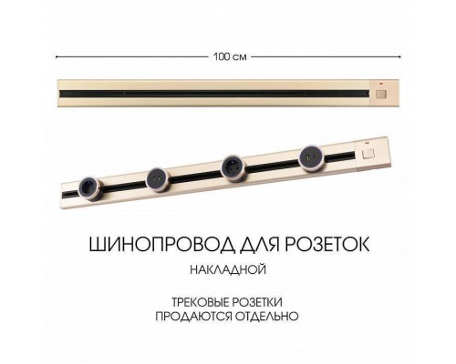 Трек накладной Arte Milano Am-track-sockets 385201TOB/100 Gold