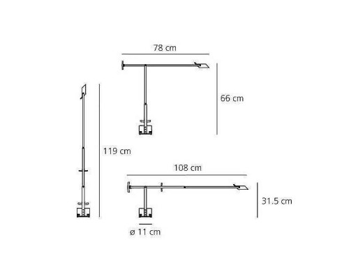 Настольная лампа офисная Artemide  A009210