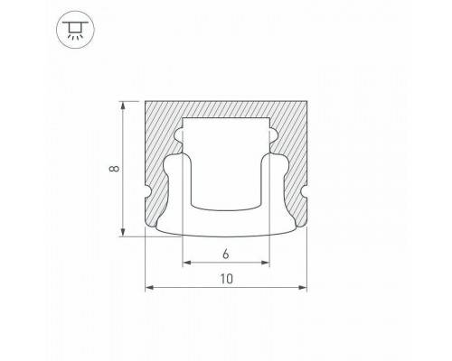 Профиль накладной Arlight ARH-MINI5-2000 ANOD 018827