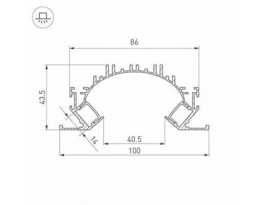 Профиль для карнизов Arlight ARH-DUAL 036364