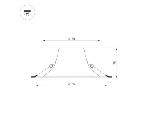 Встраиваемый светильник Arlight BLIZZARD-R100-12W Warm3000 WH 036603