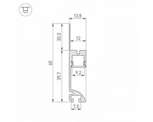 Профиль для плинтусов Arlight ARH-PLINTUS 041213