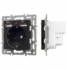 Розетка с заземлением и 2хUSB type A, без рамки Arlight SCT 043734