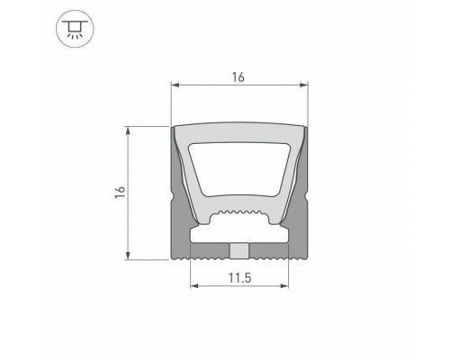 Профиль накладной гибкий Arlight WPH-FLEX 045759