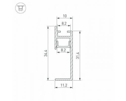 Профиль для плинтусов Arlight PLINTUS 046858