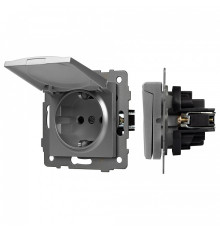 Розетка влагозащищенная с заземлением и со шторкой, без рамки с крышкой Arlight SCT 049836