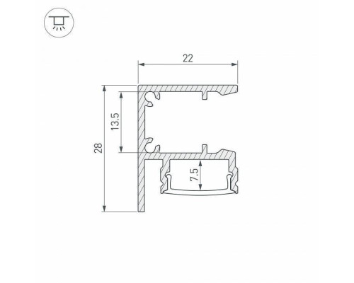 Профиль накладной Arlight WALL 050488