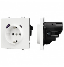 Розетка с заземлением и 2хUSB type A, без рамки Arlight SCT 054284