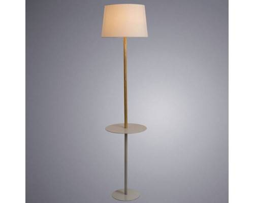 Торшер с полкой Arte Lamp Connor A2102PN-1WH