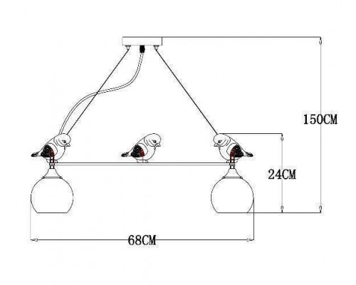 Подвесная люстра Arte Lamp Gemelli A2150SP-5WG