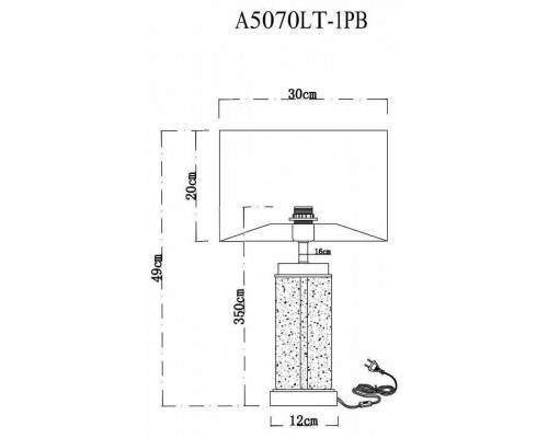 Настольная лампа декоративная Arte Lamp Baymont A5070LT-1PB