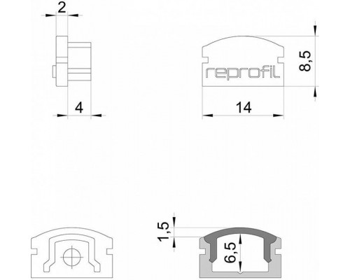 Набор из 10 заглушек для профиля Deko-Light F-AU-01-08 978501