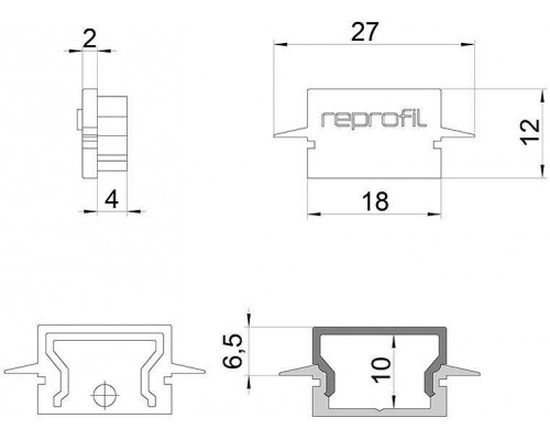 Набор из 10 заглушек для профиля Deko-Light H-ET-01-10 979050