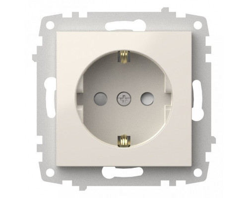 Розетка с заземлением и со шторкой, без рамки Elbi Eleсtriс Zena Vega 609-010200-243