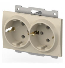 Розетка двойная с заземлением, без рамки Elbi Eleсtriс Zena Vega 609-010300-907