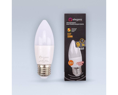 Лампа светодиодная Eleganz  E27 9Вт 3000K 1396