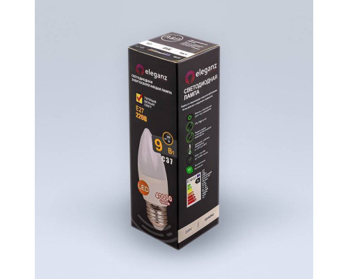 Лампа светодиодная Eleganz  E27 9Вт 3000K 1396