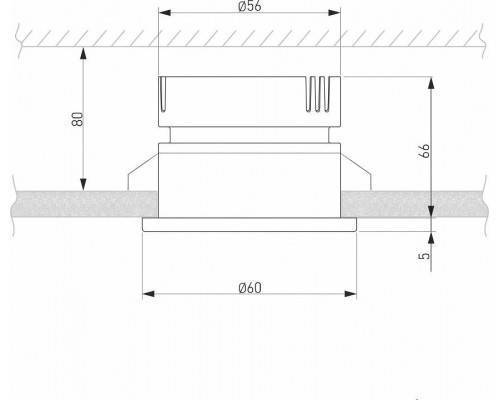 Встраиваемый светильник Elektrostandard Nuta a056780