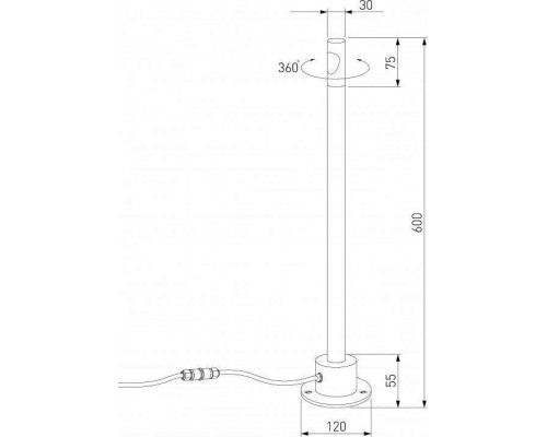 Наземный низкий светильник Elektrostandard Latent a066695