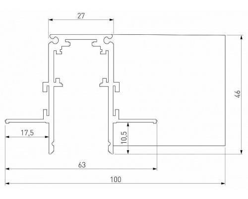 Соединитель угловой L-образный для треков встраиваемых Elektrostandard Slim Magnetic a067509