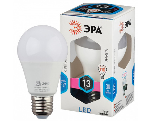 Лампа светодиодная Эра Стандарт LED A60-13W-840-E27