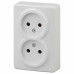Розетка двойная без заземления Эра Эра Эксперт 11-2202-01