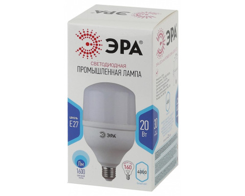 Лампа светодиодная Эра  LED POWER T80-20W-4000-E27
