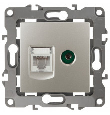 ТВ-розетка и розетка Ethernet RJ-45 без рамки Эра Эра 12 12-3110-15