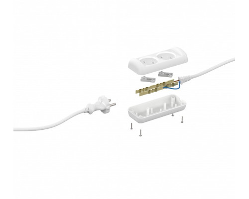 Удлинитель Эра  U-2-5m-2x1