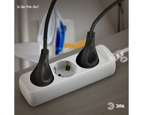 Удлинитель Эра  U-3e-7m-3x1