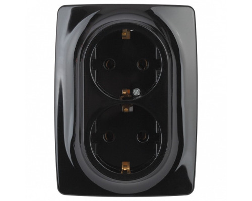 Розетка двойная с заземлением Эра Эра 12 12-2106-06