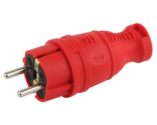 Вилка прямая с заземлением Эра  V8-RED-IP44
