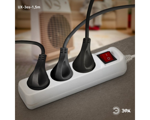 Удлинитель с выключателем Эра  UX-3es-1,5m