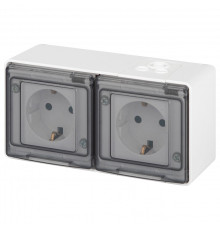 Розетка с заземлением с крышкой Эра Эра Эксперт 11-2503-01