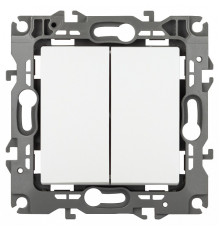 Переключатель двухклавишный без рамки Эра Эра 12 12-1106-01М